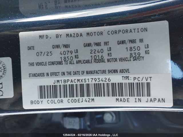 JM1BPACMXS1793426 Mazda 3 Preferred