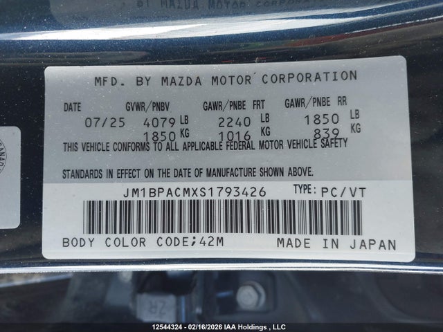 JM1BPACMXS1793426 Mazda 3 Preferred