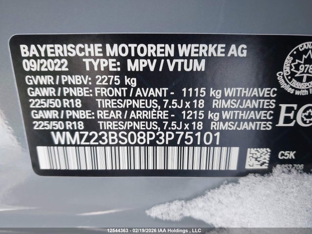 WMZ23BS08P3P75101 Mini Se Countryman Cooper