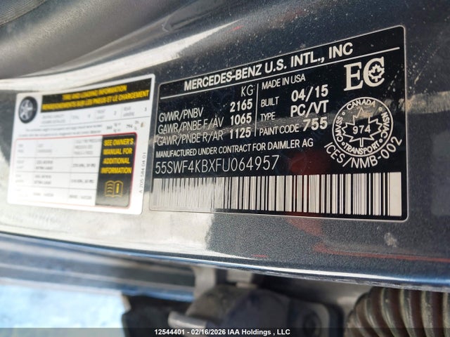 55SWF4KBXFU064957 Mercedes-Benz C 300 4matic