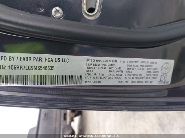 1C6RR7LG9MS546635 RAM 1500 Classic Slt