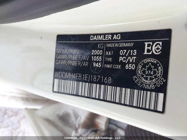 WDDMH4EB1EJ187168 Mercedes-Benz B250