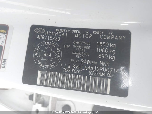 KMHLN4AJ2PU071471 Hyundai Elantra Hybrid Luxury