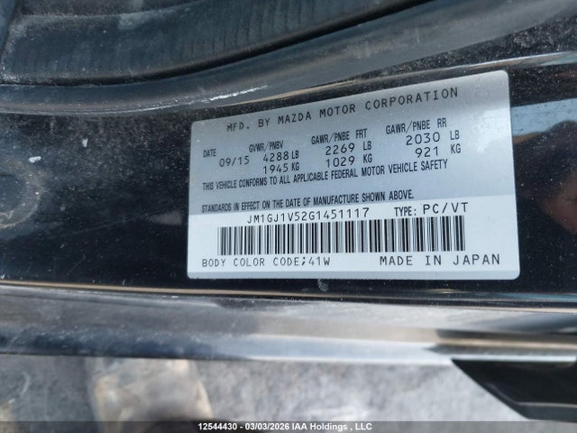 JM1GJ1V52G1451117 Mazda MAZDA6