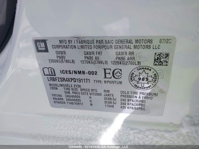Aukcja sprzedaży 2023 Buick Envision Avenir Awd, vin: LRBFZSR4XPD191171, numer aukcji: 12544455