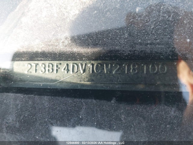 Aukcja sprzedaży 2012 Toyota Rav4, vin: 2T3BF4DV1CW218100, numer aukcji: 12544480