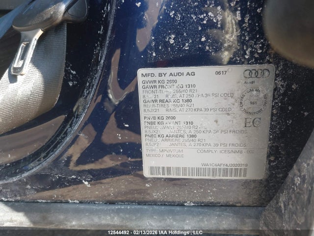 WA1C4AFY4J2020319 Audi Sq5 3.0t Technik