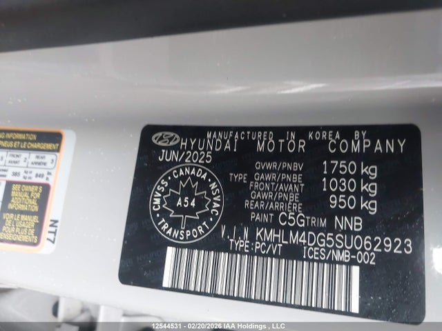 Продажа на аукционе авто 2025 Hyundai Elantra Preferred With Tech Package, vin: KMHLM4DG5SU062923, номер лота: 12544531