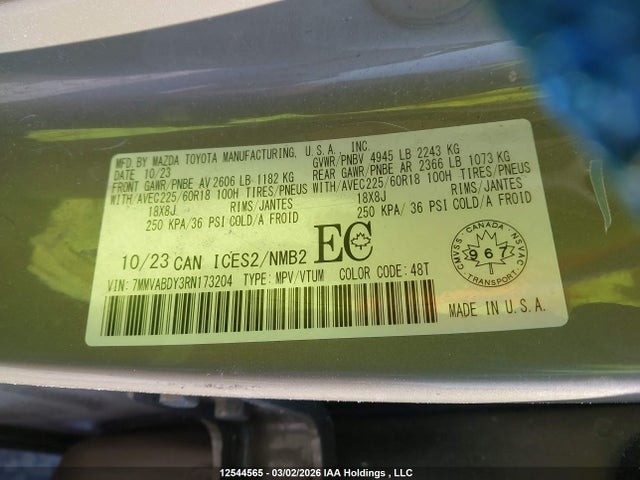7MMVABDY3RN173204 Mazda Cx-50 Premium