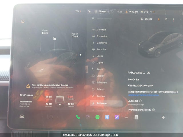 Aukcja sprzedaży 2023 Tesla Model 3 Rwd, vin: 5YJ3E1EA7PF412157, numer aukcji: 12544582