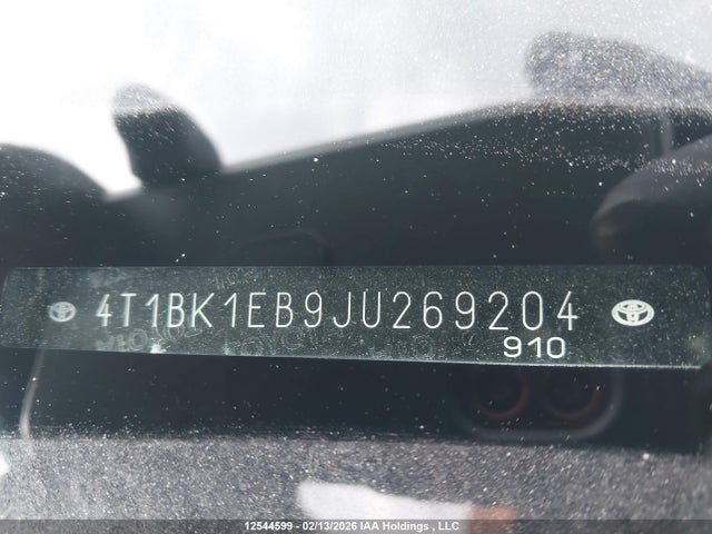 4T1BK1EB9JU269204 Toyota Avalon Xle Plus/premium/tour/ltd
