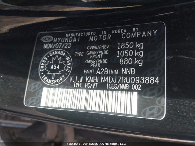 Продажа на аукционе авто 2024 Hyundai Elantra Limited, vin: KMHLN4DJ7RU093884, номер лота: 12544612