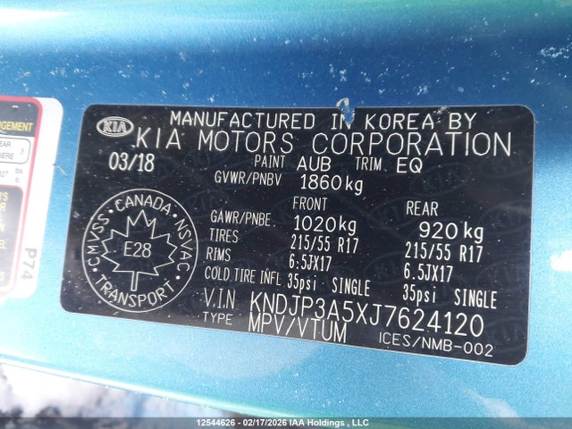 KNDJP3A5XJ7624120 KIA SOUL +