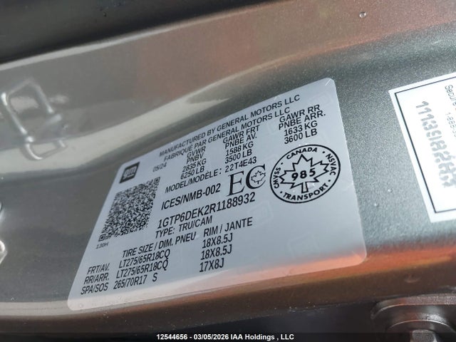 1GTP6DEK2R1188932 GMC Canyon At4