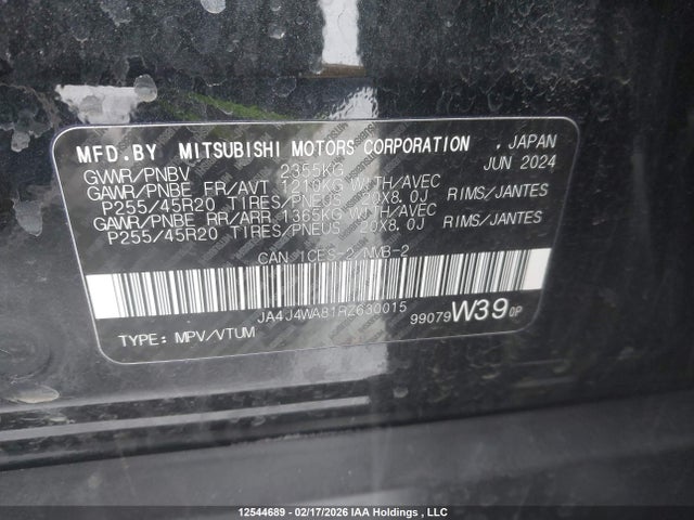 JA4J4WA81RZ630015 Mitsubishi Outlander Sel/platinum Edition