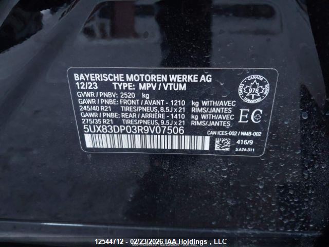 5UX83DP03R9V07506 BMW X3 M40i