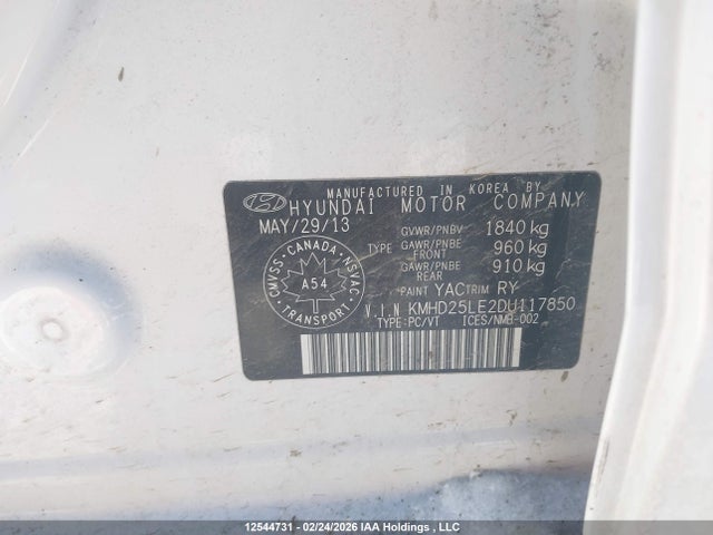 Aukcja sprzedaży 2013 Hyundai Elantra Gt Gl, vin: KMHD25LE2DU117850, numer aukcji: 12544731