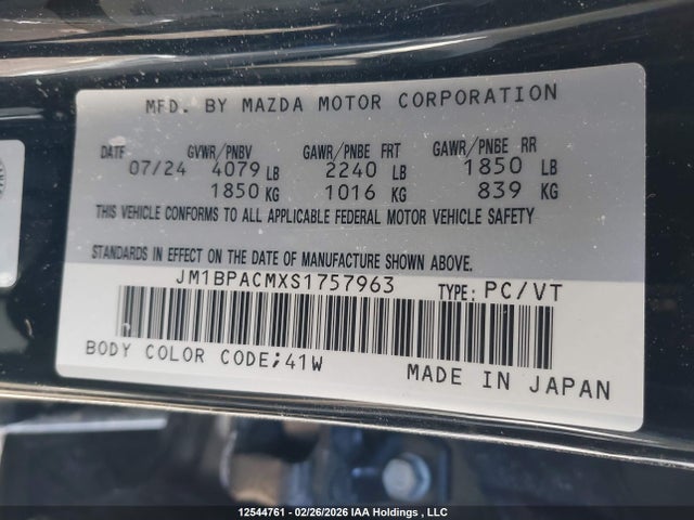 JM1BPACMXS1757963 Mazda Mazda3 Gs