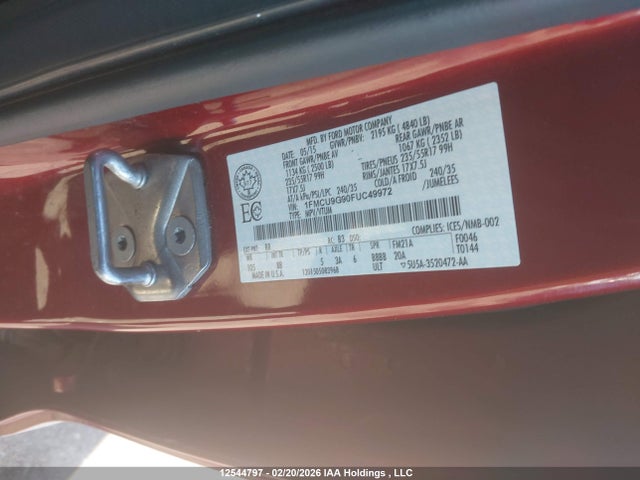 1FMCU9G90FUC49972 Ford ESCAPE SE