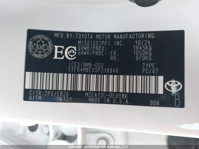 5YFB4MBE0SP218946 Toyota Corolla Xse
