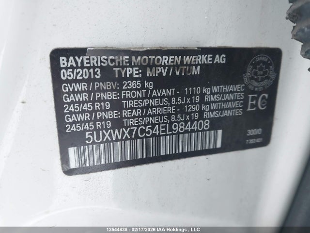 5UXWX7C54EL984408 BMW X3 3.5i