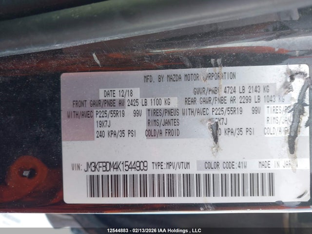 JM3KFBDM4K1544909 Mazda CX-5 GT