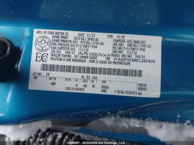 1FADP3F28EL220439 Ford FOCUS SE