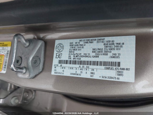 Lincoln Mkc Reserve 2019 5LMTJ3DH5KUL12699 Image 9