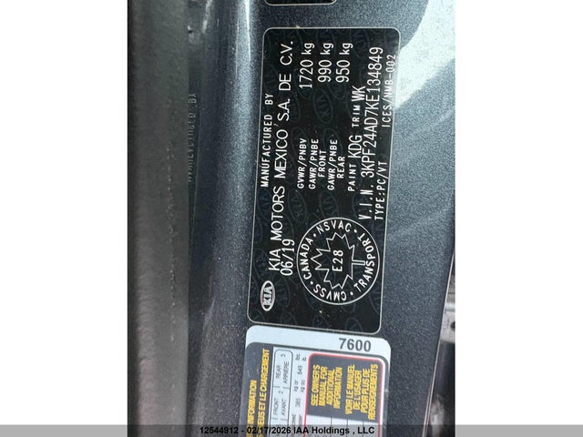 3KPF24AD7KE134948 KIA Forte Fe/lx/lxs
