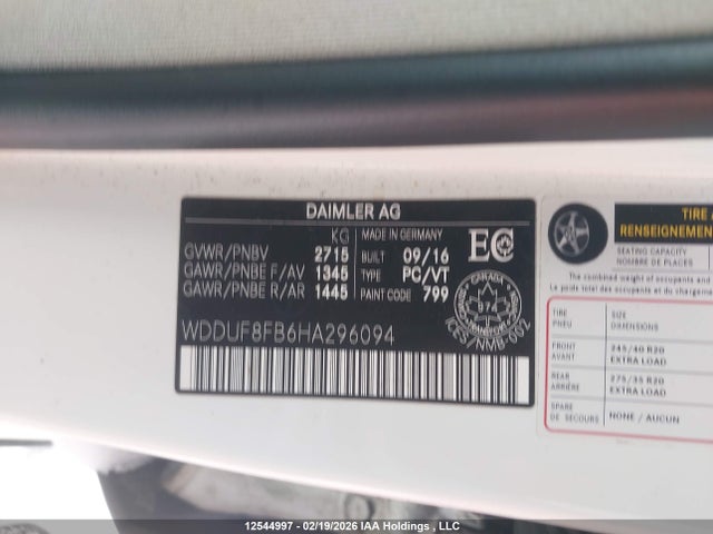 WDDUF8FB6HA296094 Mercedes-Benz S 550 4matic