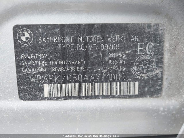 Aukcja sprzedaży 2010 Bmw 328i Xdrive, vin: WBAPK7C50AA771009, numer aukcji: 12545034