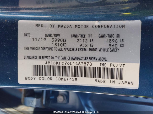 JM1DKFC76L1463878 Mazda Cx-3 Gs