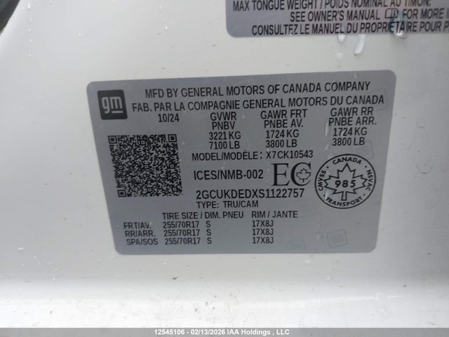 2GCUKDEDXS1122757 Chevrolet Silverado K1500 Lt