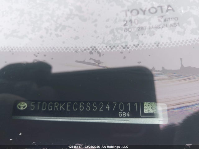 5TDGRKEC6SS247011 Toyota Sienna