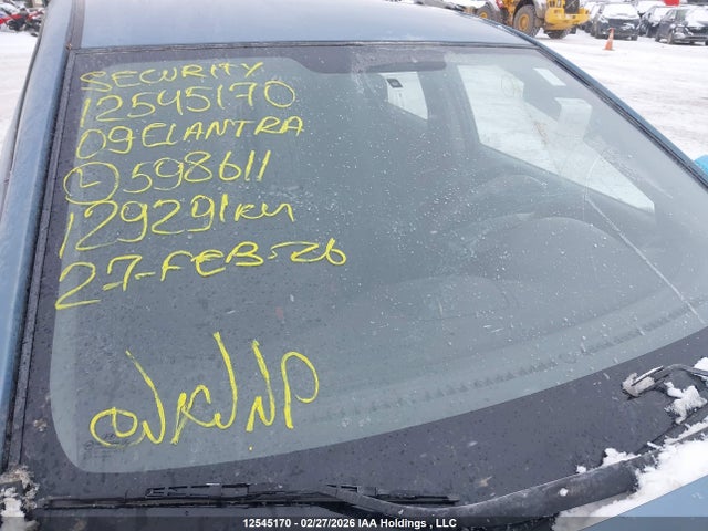 12545170 :رقم المزاد ، KMHDU45DX9U598611 vin ، 2009 Hyundai Elantra Gl/l مزاد بيع