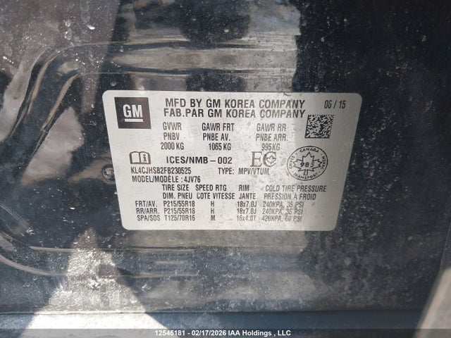 Buick Encore Premium 2015 KL4CJHSB2FB230525 Image 9