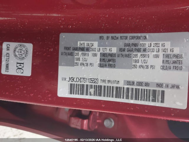 JM3KJCHD7S1105623 Mazda Cx-70 Gs-l