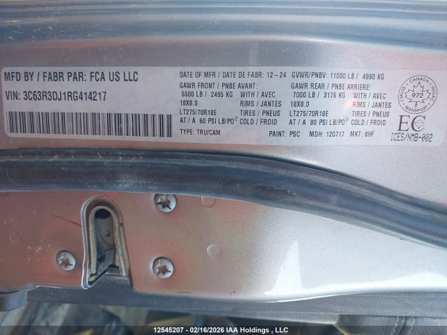 3C63R3DJ1RG414217 RAM 3500 Big Horn