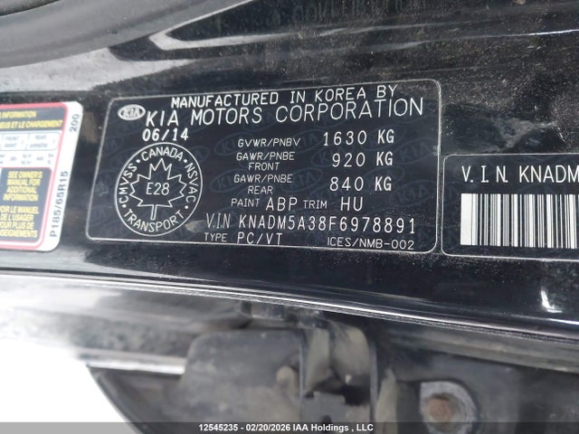 Продажа на аукционе авто 2015 Kia Rio Ex/lx/lx+/sx, vin: KNADM5A38F6978891, номер лота: 12545235