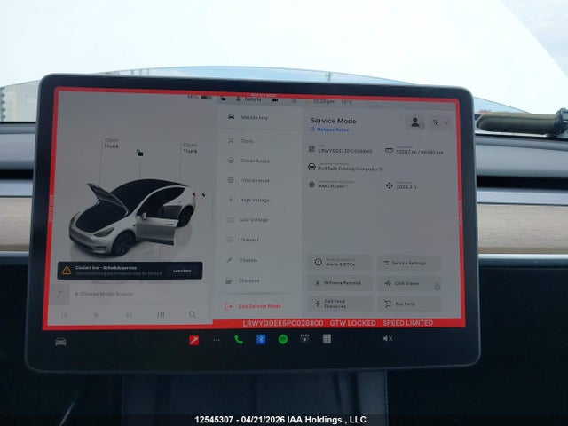 Aukcja sprzedaży 2023 Tesla Model Y Long Range, vin: LRWYGDEE5PC028800, numer aukcji: 12545307