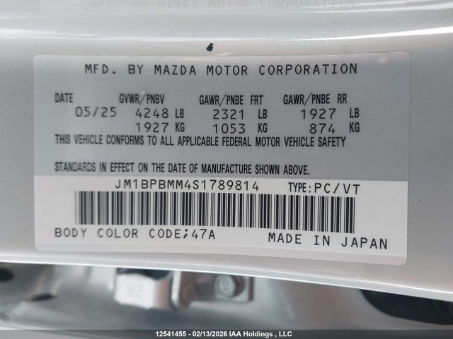 JM1BPBMM4S1789814 Mazda Mazda3 Gt
