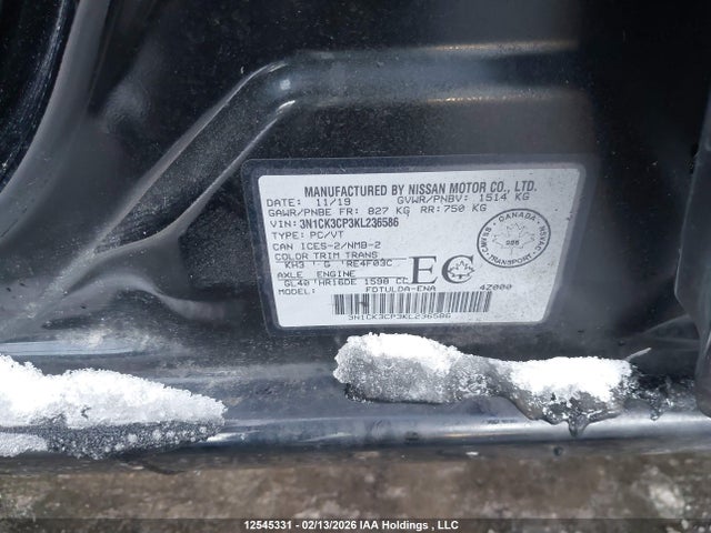3N1CK3CP3KL236586 Nissan Micra
