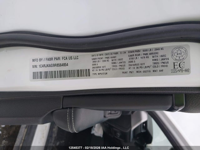 1C4RJKAG9R8564854 Jeep Grand Cherokee
