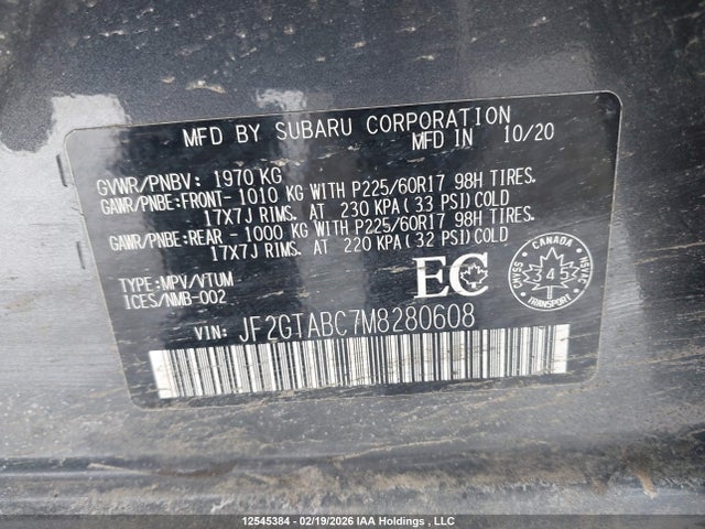 JF2GTABC7M8280608 Subaru Crosstrek