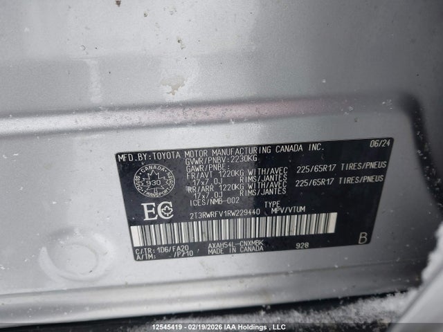 2T3RWRFV1RW229440 Toyota Rav4 Hybrid Xle