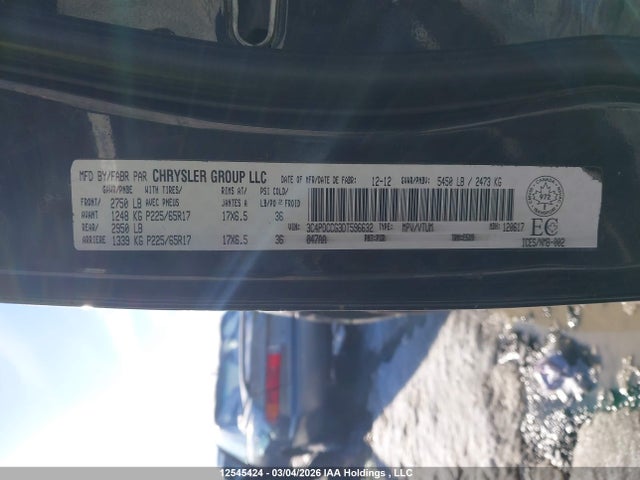 Aukcja sprzedaży 2013 Dodge Journey Sxt/crew, vin: 3C4PDCCG3DT596632, numer aukcji: 12545424