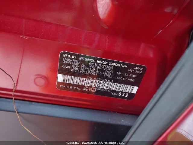 JA4T5UA93RZ622551 Mitsubishi Outlander Phev Es
