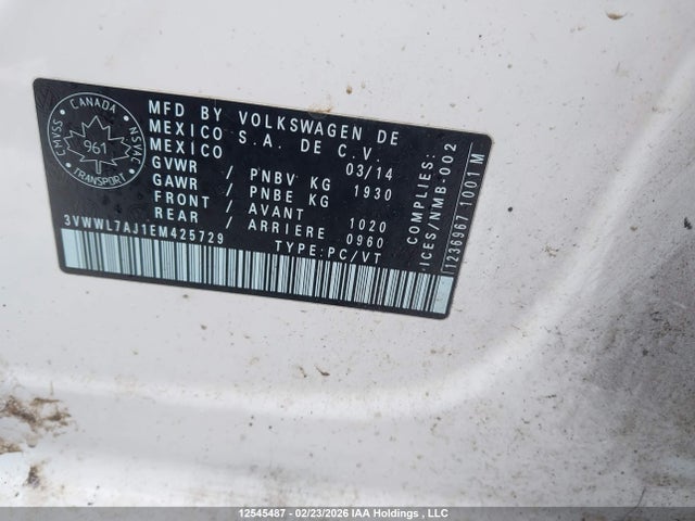 3VWWL7AJ1EM425729 Volkswagen JETTA TDI