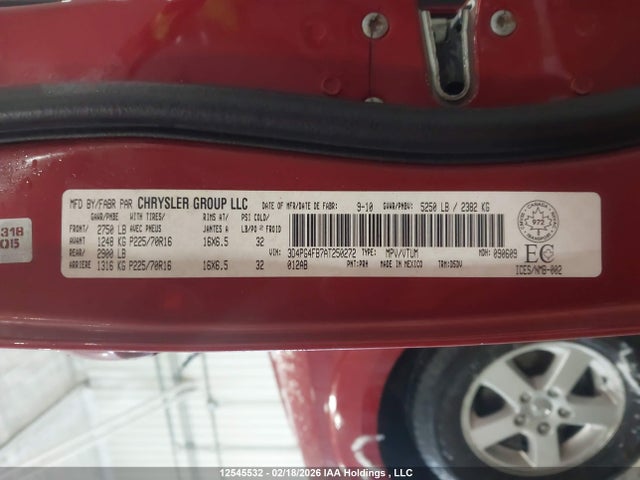 Auction sale of the 2010 Dodge Journey Se, vin: 3D4PG4FB7AT250272, lot number: 12545532