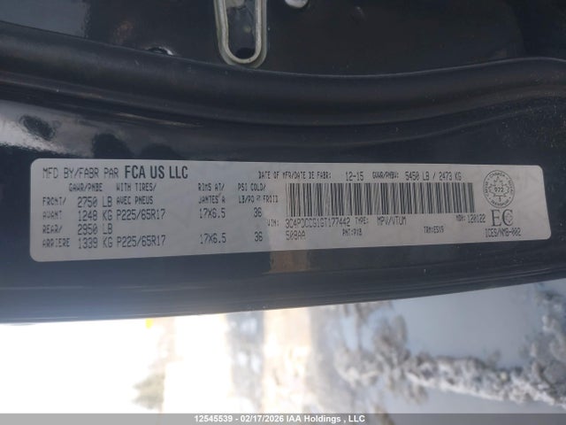 3C4PDCCG1GT177442 Dodge Journey Sxt/limited